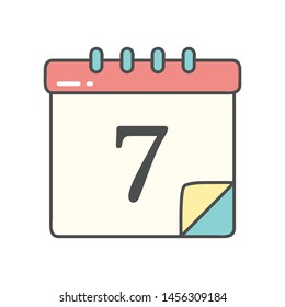 Calendar Flat Icon Vector For Business Office