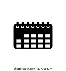 Icono plano del calendario. Vector de calendario o clipart.