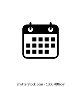 Calendar flat icon vector. Deadline and schedule icon symbol vector design