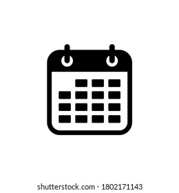 Calendar flat icon vector. Deadline and schedule icon symbol vector illustration