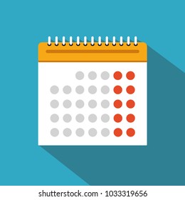calendar flat icon vector illustration eps10