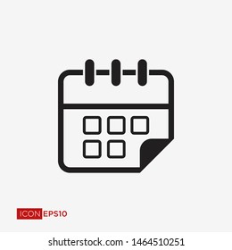 Calendar Flat Icon Vector Illustration