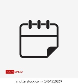 Calendar Flat Icon Vector Illustration