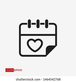 Calendar Flat Icon Vector Illustration