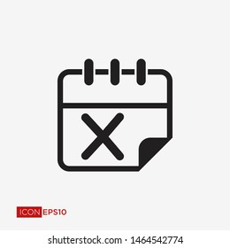 Calendar Flat Icon Vector Illustration