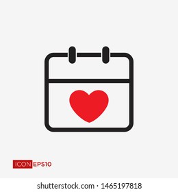 Calendar Flat Icon Vector Illustration