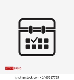 Calendar Flat Icon Vector Illustration