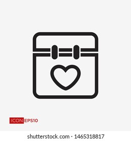 Calendar Flat Icon Vector Illustration
