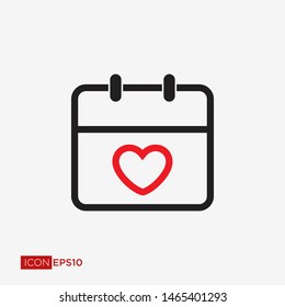 Calendar Flat Icon Vector Illustration