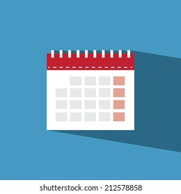 Calendar Flat Icon  Vector Illustration Eps10