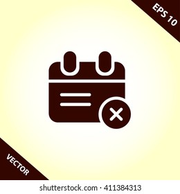 calendar flat icon. calendar vector illustration
