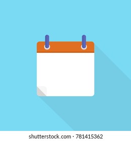 Calendar flat icon. Vector illustration.