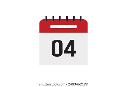 Calendar flat icon for websites and graphic resources. Important date. vector illustration of calendar with specific day 04