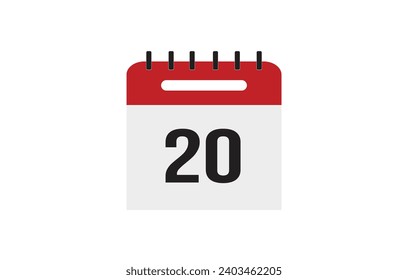 Calendar flat icon for websites and graphic resources. Important date. vector illustration of calendar with specific day .