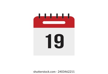 Calendar flat icon for websites and graphic resources. Important date. vector illustration of calendar with specific day .