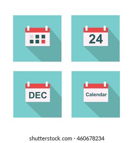Calendar flat icons