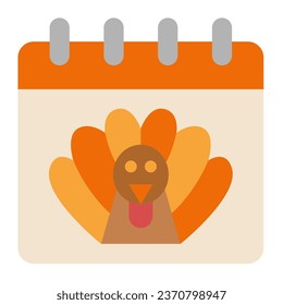 icono plano de calendario, vector e ilustración