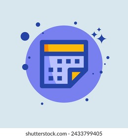 Calendar flat illustration. Event signs vector illustration.