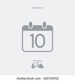 Calendar flat single icon