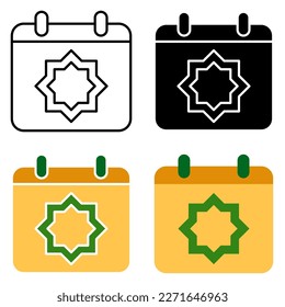 Calendar in flat style isolated