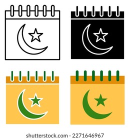 Calendar in flat style isolated