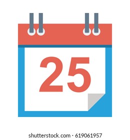 Calendar Flat Vector Icon