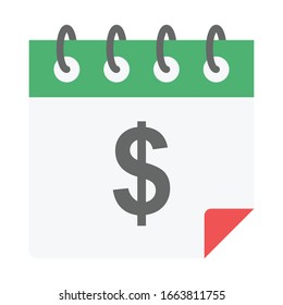 calendar flat vector icon isolate 