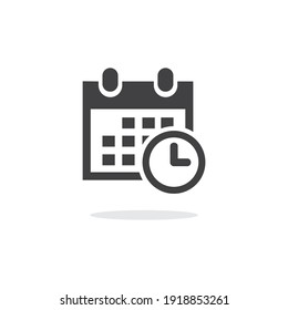 Calendar flat vector icon on white background