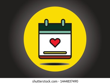 calendar flat vector icons different colors