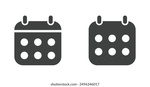 Calendar flat vector Icons set