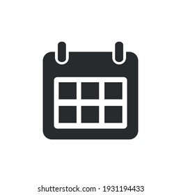 Calendar flat web icon vector