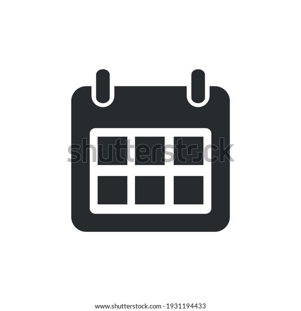 Calendar flat web icon\
vector