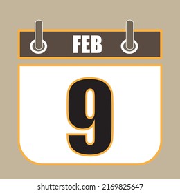 calendar flipping date time day month feb simple flat vector illustration application app logo icon 
