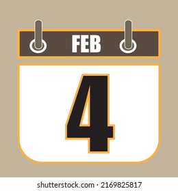 calendar flipping date time day month feb simple flat vector illustration application app logo icon 
