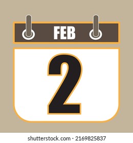 calendar flipping date time day month feb simple flat vector illustration application app logo icon 
