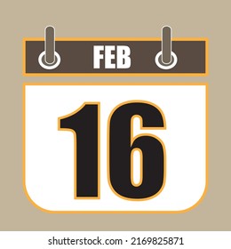 calendar flipping date time day month feb simple flat vector illustration application app logo icon 

