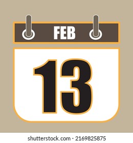 calendar flipping date time day month feb simple flat vector illustration application app logo icon 
