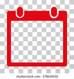 Calendar Frame icon. Vector illustration style is flat iconic symbol, red color, transparent background. Designed for web and software interfaces.