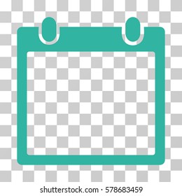 Calendar Frame icon. Vector illustration style is flat iconic symbol, cyan color, transparent background. Designed for web and software interfaces.