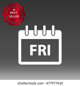 Calendar Friday Vector Icon Illustration