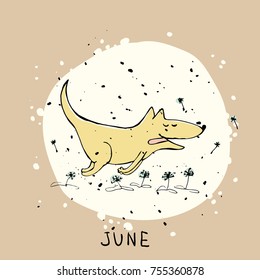 Calendar Funny dog, June