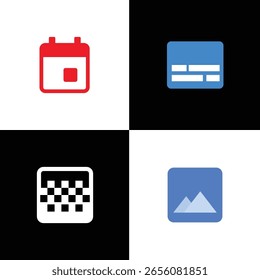 Symbole für Kalender- und Galerielayout