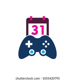 Calendar Game Logo Icon Design