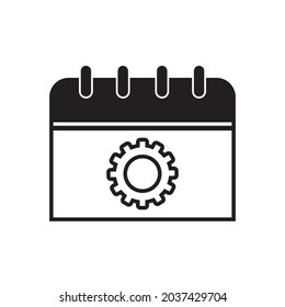Calendar gear icon design. vector illustration