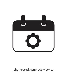 Calendar gear icon design. vector illustration