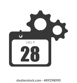 calendar with  gears