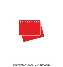 Kalender, geometrisches Symbol, einfaches Logo, Vektorgrafik