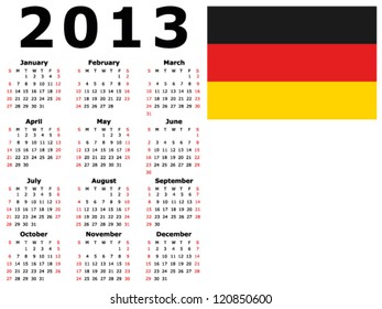 Calendar - Germany Flag