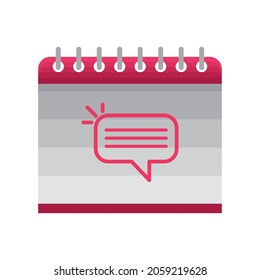 calendar global hello flat icon