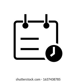 calendar glyph flat vector icon - ui icon vector